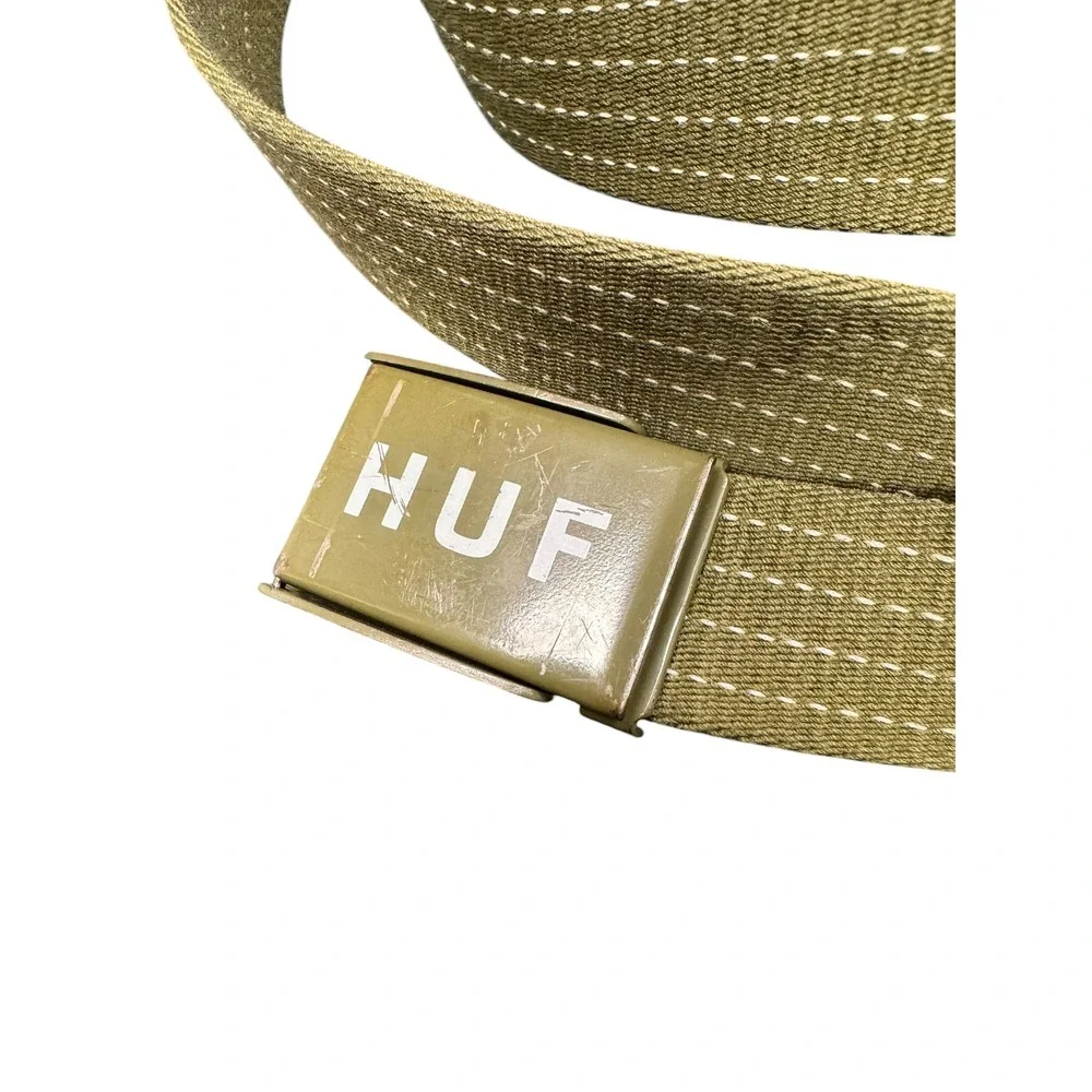 HUF Web Belt Mens OS Olive Green Good Bottle Opener Buckle Skater Streetwear